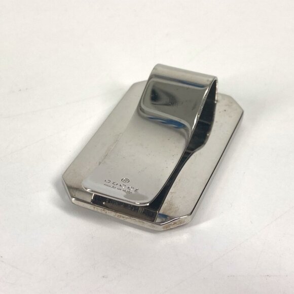 GUCCI Guccissima GG Wallet Money clip Sima leather blue/Silver - Picture 10 of 12